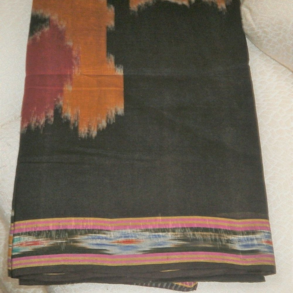 **** SIMPLE ELEGANT COTTON IKAT SAREE Women NEW ****